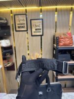 Burberr_y Checks Premium Quality Laptop Bag With Strap - Image 6