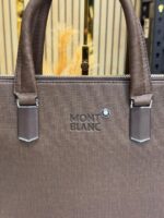 Mont blanc Elegant Brown Leather Premium Quality Laptop Bag - Image 4