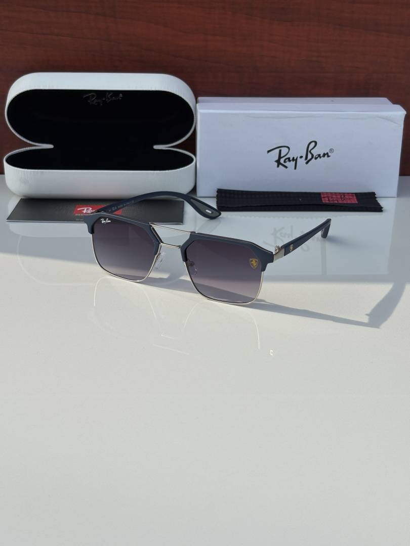 68e62debad5640 (1) Rayban 04 silver blue shaded - Image 1