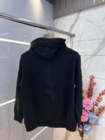 Drip house Black Imported Cotton Fleece Fabric Embroidered Logo Regular fit Hoodie 3084 - Image 2