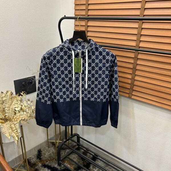 Gucc_i All Over GG Monogram Printed Turkey Imported Premium Light Weight Zipper Hoodie Jacket