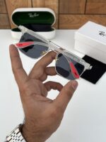 Rayban 04 white black (red tip) - Image 3