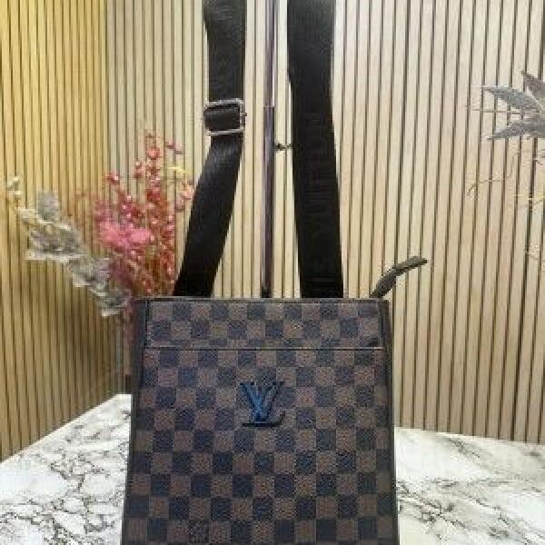 LOUIS_VUITTON SIDE BAG WITH DUST BAG HEAVY QUALITY (BROWN CHECKS) 8010LV