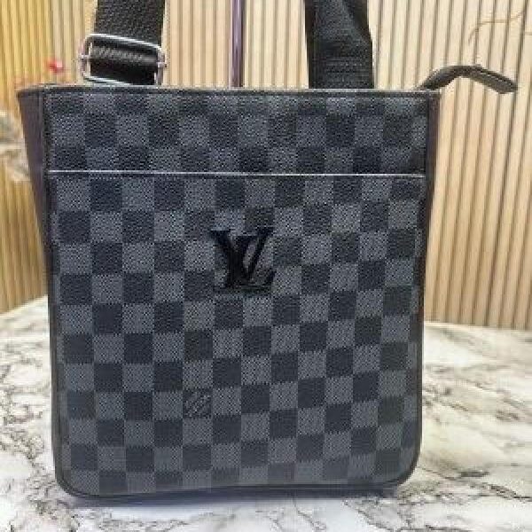 LOUIS_VUITTON SIDE BAG WITH DUST BAG HEAVY QUALITY (BLACK CHECKS) 8010LV