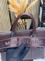 MONT BLANC LAPTOP BAG WITH DUST BAG EXTRA PREMIUM QUALITY (BROWN) W1967-5 - Image 4