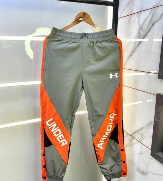 Under Armou r Light Grey Imported Printed Premium Track Pant F3020-LGY