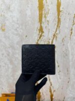 Louis_Vuitton Premium Quality Embossed Belt Wallet Combo With Box And Dust Bag Including Carry Bag (L63-Black) - Image 8