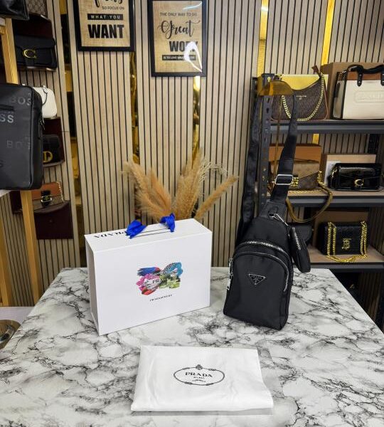 Prada_Re-Nylon_Crossbody_Bag_With_Attachable_Pouch_With_Magnetic_Box_And_Dust_Bag_(Black)