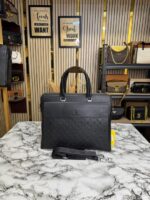 LOUIS_VUITTON BLACK EMBOSSED PREMIUM QUALITY LAPTOP BAG WITH STRAP (LH1977-5) - Image 3