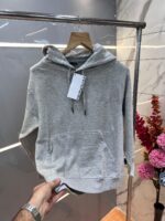 Drip house Grey Imported Cotton Fleece Fabric Embroidery Logo Regular fit Hoodie 3090 - Image 3