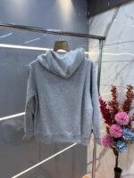 Drip house Grey Imported Cotton Fleece Fabric Embroidery Logo Regular fit Hoodie 3090 - Image 2