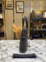 Goyard Premium Quality Laptop Bag In Goyardian Canvas With Strap (Black) - Image 2