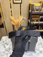 Goyard Premium Quality Laptop Bag In Goyardian Canvas With Strap (Black) - Image 5