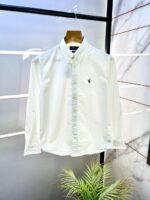 Ralph_Lauren Polo White Oxford Lycra Premium Shirt F2928-WH