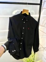 Ralph_Lauren Polo Black Oxford Lycra Premium Shirt F2928-BL - Image 2