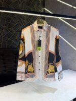 VERSACE WHITE PRINTED PREMIUM IMPORTED SHIRT WITH BRAND POLLY BAG (1743)