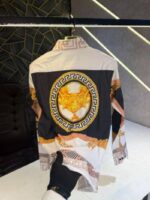 VERSACE WHITE PRINTED PREMIUM IMPORTED SHIRT WITH BRAND POLLY BAG (1743) - Image 4