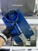 Arman_i Exchange Reflective Navy Premium Shirt With Brand Box Packing And Carry Bag F2954-NY - Image 4