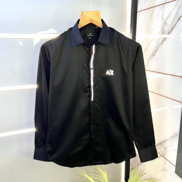 Arman_i Exchange Reflective Black Premium Shirt With Brand Box Packing And Carry Bag F2954-BL