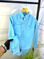 Ralph_Lauren Polo Blue Linen Premium Shirt F2951-BU - Image 2