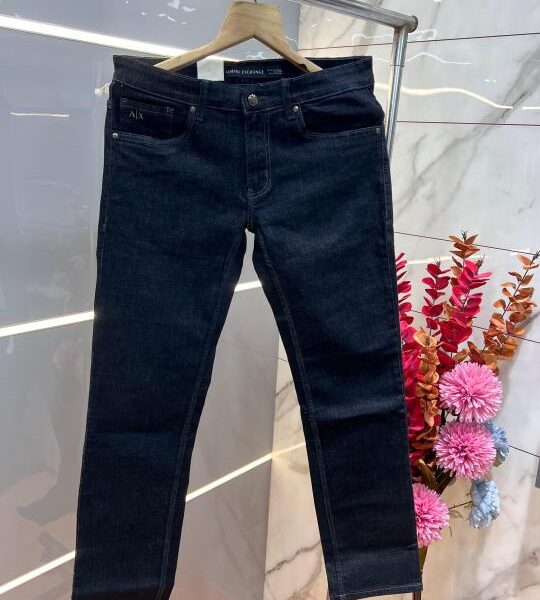 Arman i Exchange Jet Black Imported Lycra Slim Fit Ankle Lenght Hyperflex Denim 3311