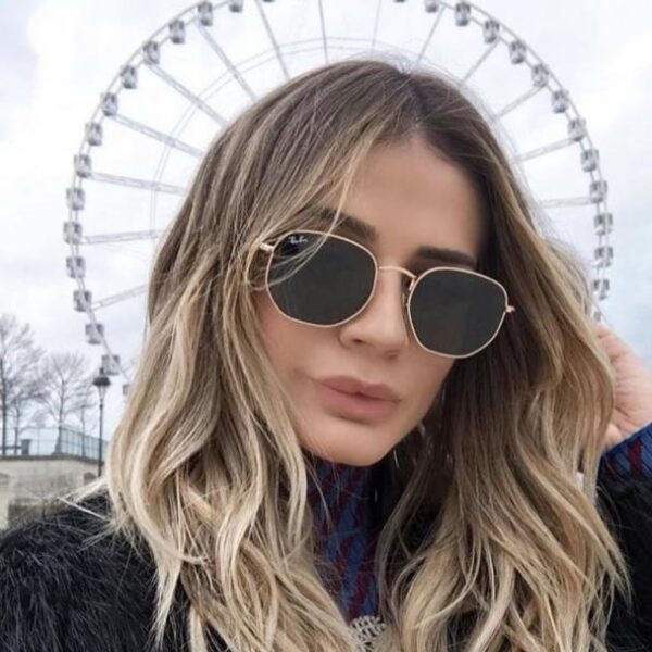 RAYBAN HEXA 3448 GOLD BLACK