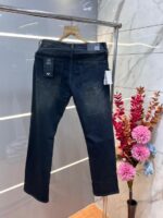 Emporio Arman i Green Shade Imported Lycra Straight Fit Ankle Lenght Denim With Metal Logo 3343 - Image 4