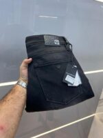 Emporio Arman i Black Imported Lycra Straight Fit Ankle Lenght Denim With Metal Logo 3344 - Image 3