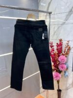 Dolce and Gabban a Green Shade Imported Lycra Straight Fit Ankle Lenght Denim With Metal Logo 3347 - Image 3