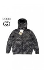 Gucci.100%.Imported.All.Over.Embossed.Very.Premium.Heavy.Puffer.Jacket.With.Detachable.Hood.CS234