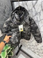 Gucci.100%.Imported.All.Over.Embossed.Very.Premium.Heavy.Puffer.Jacket.With.Detachable.Hood.CS234 - Image 4