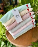 Ami Paris Acqua Green Stripes Embroidery Logo Premium Shirt (1847) - Image 2