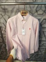 Ami Paris Red Stripes Embroidery Logo Premium Shirt (1848) - Image 3