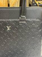 LOUIS_VUITTON BLACK EMBOSSED PREMIUM QUALITY LAPTOP BAG WITH STRAP - Image 7