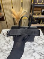 LOUIS_VUITTON BLACK EMBOSSED PREMIUM QUALITY LAPTOP BAG WITH STRAP - Image 2