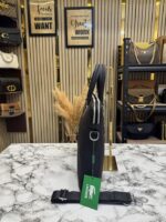 LACOST_E black embossed premium quality laptop bag with strap - Image 7