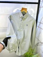 Ralph_Lauren Polo Grey Linen Premium Shirt F2951-GY - Image 2