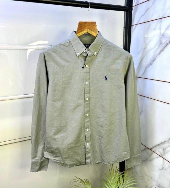 Ralph_Lauren Polo Grey Linen Premium Shirt F2951-GY