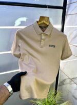 Michael_Kors Beige Polo Premium Collar Neck T-shirt F2991-BE - Image 2