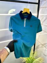 Michael_Kors Green Polo Premium Collar Neck T-shirt F2991-GR - Image 4