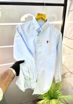 Ami Sky Embroidery Logo Oxford Lycra Premium Shirt F3108-SK - Image 2