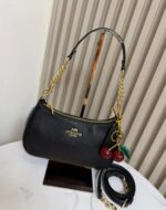 Coach_Teri_Shoulder_Bag_With_Box_Dustbag_SlingBelt_Cherrycharmkeychain_Bill