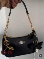 Coach_Teri_Shoulder_Bag_With_Box_Dustbag_SlingBelt_Cherrycharmkeychain_Bill - Image 2