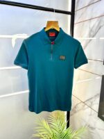 Hugo_Boss Green Premium Collar Neck Polo T-shirt F3011-GR - Image 7