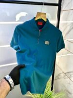 Hugo_Boss Green Premium Collar Neck Polo T-shirt F3011-GR - Image 6
