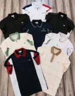 Lacost e Black Premium Cotton Lycra Pique fabric Polo Tshirt with Shoulder Design and Embroidered Logo 3384 - Image 10