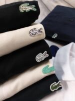 Lacost e Cream Premium Cotton Lycra Pique fabric Polo Tshirt with Collar Design and Embroidered Logo Zip Style 3387 - Image 14