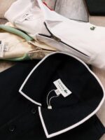 Lacost e Cream Premium Cotton Lycra Pique fabric Polo Tshirt with Collar Design and Embroidered Logo Zip Style 3387 - Image 15