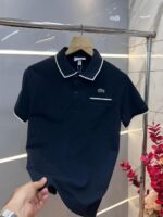 Lacost e Navy Premium Cotton Lycra Pique fabric Polo Tshirt with Collar Design and Embroidered Logo Pocket Style 3386 - Image 6