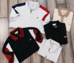 Lacost e Navy Premium Cotton Lycra Pique fabric Polo Tshirt with Collar Design and Embroidered Logo Pocket Style 3386 - Image 9